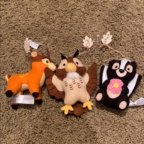 Disney Other - NWOT Disney park plush ornaments Bambi and friends